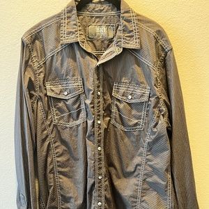 BKE | Snap Buttons | Men’s Shirt | Athletic Fit Size Large